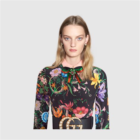 gucci snake floral rep